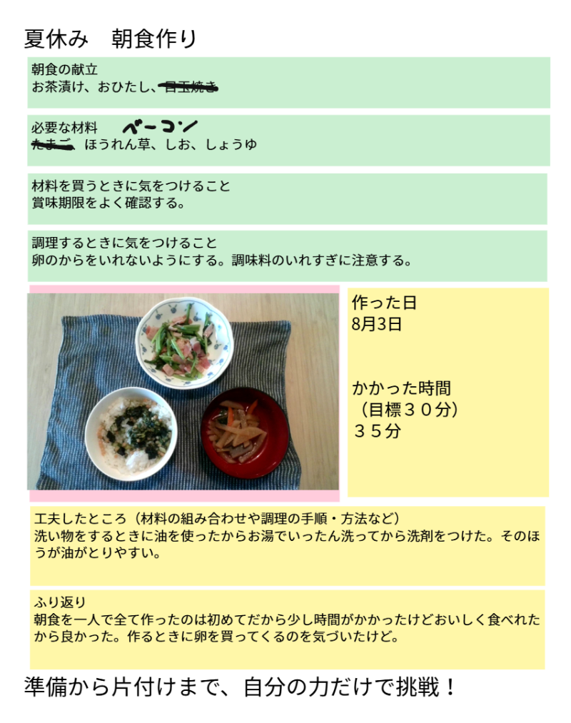 ６年１組_家庭科_岡本 正彦_2025年6月11日のノート (4)