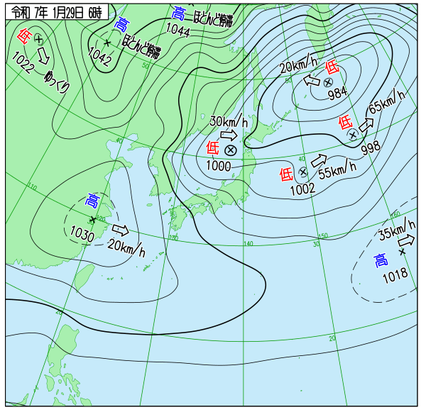 1.29天気図