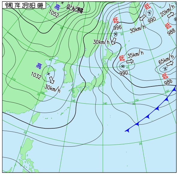 2.18天気図