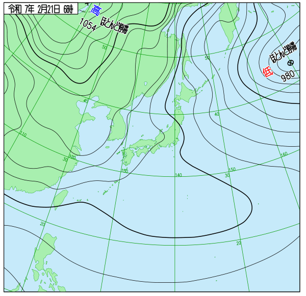 2.21天気図