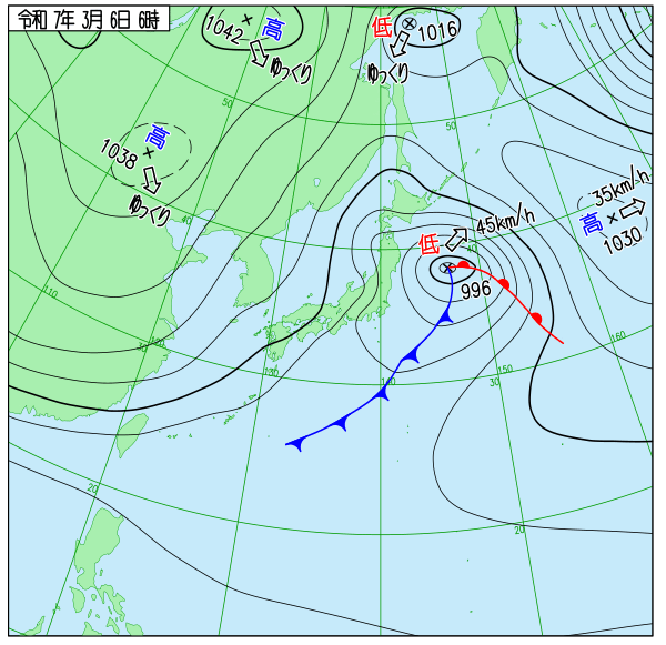 3.6天気図